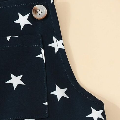 Toddler Baby Boy Girl 4th of July Outfit American Flag Overalls Pocket Suspender Romper Kids Patriotic Day Jumpsuits in Saudi Arabia
