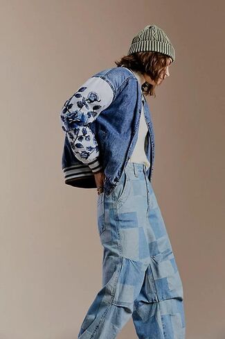 جاكيت Free People Team Spirit أزرق حجري MD (سيدات 8-10) in Saudi Arabia
