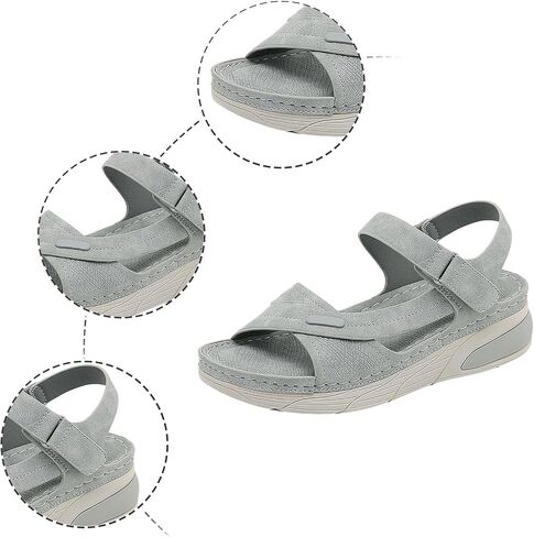 Women's Summer Platform Sandals Comfortable Toe Casual Walking Shoes with Thick Sole for Outdoor Beach Vacation in Saudi Arabia