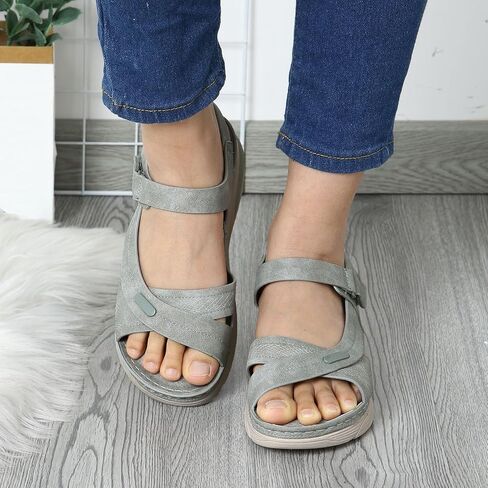 Women's Summer Platform Sandals Comfortable Toe Casual Walking Shoes with Thick Sole for Outdoor Beach Vacation in Saudi Arabia