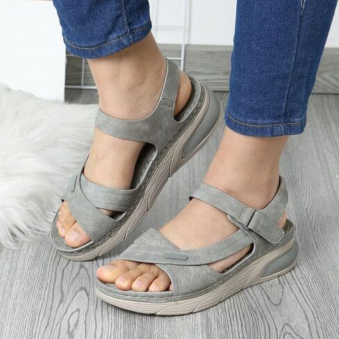 Women's Summer Platform Sandals Comfortable Toe Casual Walking Shoes with Thick Sole for Outdoor Beach Vacation in Saudi Arabia