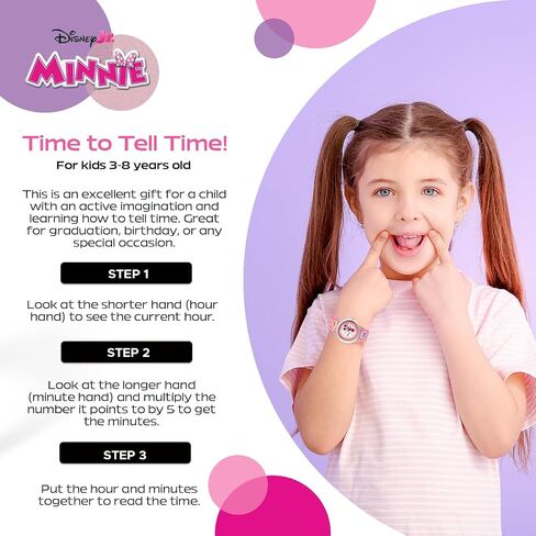 Disney Minnie Mouse Tween Stainless Steel Analog Quartz Watch in Saudi Arabia