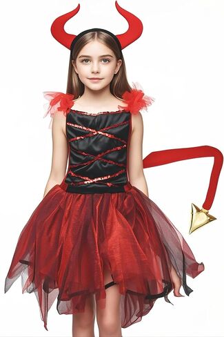 Petitebella Devil Costume Dress 1-12y in Kuwait
