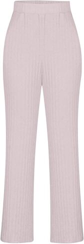 Women 2 Piece Lounge Pajamas Sets Casual Ribbed Knit Set Matching Lounge Sets Long Sleeve Top Pants Sets Fall Outfits in Saudi Arabia