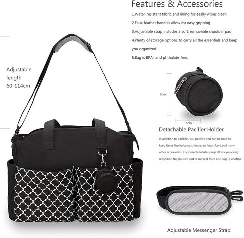 Waterproof Nappy Changing Bag Satchel Messenger Baby Bag Travel Large Diaper Tote Bag for Mom and Dad in Saudi Arabia