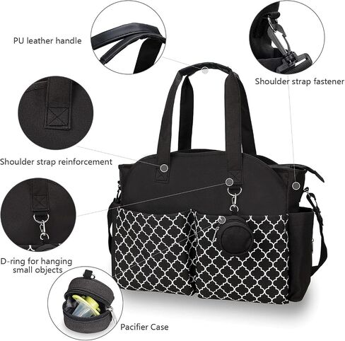 Waterproof Nappy Changing Bag Satchel Messenger Baby Bag Travel Large Diaper Tote Bag for Mom and Dad in Saudi Arabia
