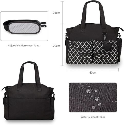 Waterproof Nappy Changing Bag Satchel Messenger Baby Bag Travel Large Diaper Tote Bag for Mom and Dad in Saudi Arabia