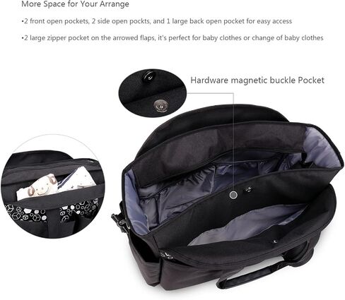 Waterproof Nappy Changing Bag Satchel Messenger Baby Bag Travel Large Diaper Tote Bag for Mom and Dad in Saudi Arabia