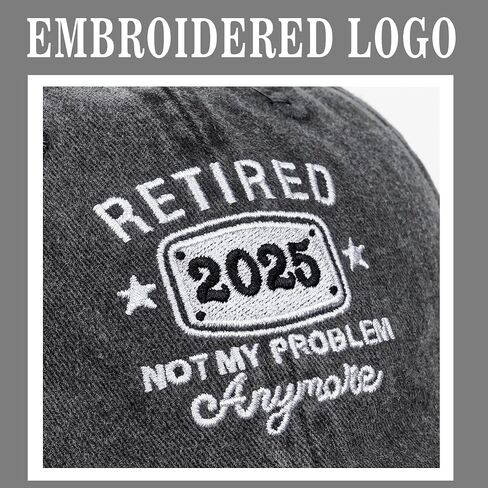 Retirement Gifts for Men Women Retired Hat Gift Ideas Embroidered Baseball Cap in Kuwait
