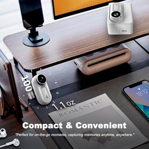 Mini Body Camera Action Cam with Auido & Video Recording -128G IPX7 Waterproof Thumb Size Hands Free Body Worn Cameras - Wearable Portable Camcorder for Work Travel Pet Walk Vlog(Black) in Saudi Arabia