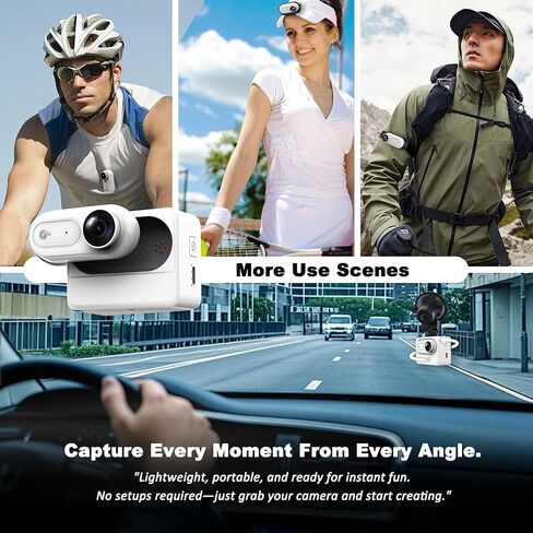 Mini Body Camera Action Cam with Auido & Video Recording -128G IPX7 Waterproof Thumb Size Hands Free Body Worn Cameras - Wearable Portable Camcorder for Work Travel Pet Walk Vlog(Black) in Saudi Arabia