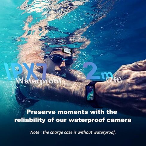 Mini Body Camera Action Cam with Auido & Video Recording -128G IPX7 Waterproof Thumb Size Hands Free Body Worn Cameras - Wearable Portable Camcorder for Work Travel Pet Walk Vlog(Black) in Saudi Arabia
