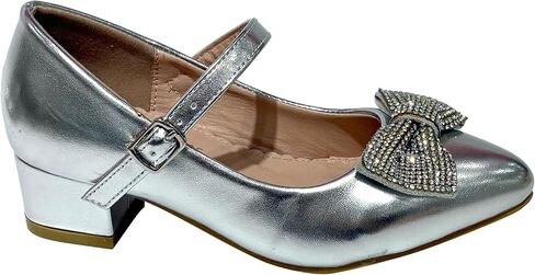 Girls Mary Jane Shoes Cute Dress Princess Flats with Bow for Toddler Little Big Kids TR324 in Saudi Arabia