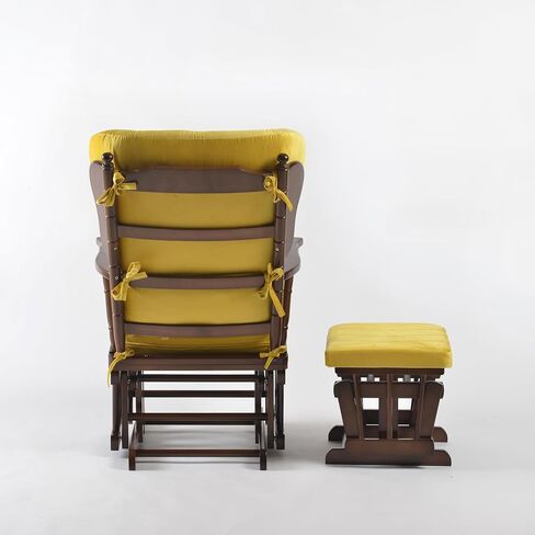 Comfort Deluxe Glider Chair and Ottoman Set (Greenish Yellow) in Saudi Arabia