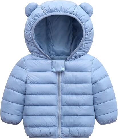 sfdgfhyf Baby Boys Girls Winter Coat Lightweight Packable Hooded Puffer Jacket Toddler Quilted Little Girls in Saudi Arabia