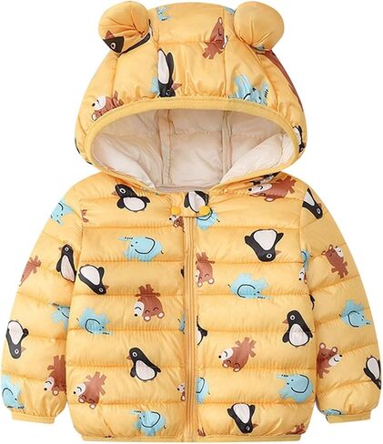 sfdgfhyf Baby Puffer Jacket Toddler Boy Girl Winter Coat Lightweight Water-𝐑esistant Packable Hooded Puffer in Saudi Arabia