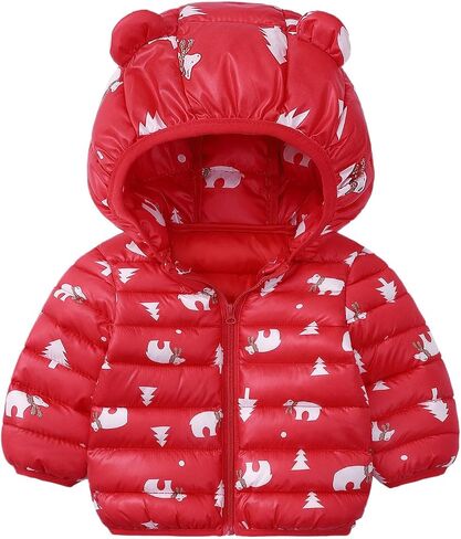 sfdgfhyf Baby Puffer Jacket Toddler Boy Girl Winter Coat Lightweight Water-𝐑esistant Packable Hooded Puffer in Saudi Arabia