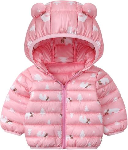 sfdgfhyf Baby Puffer Jacket Toddler Boy Girl Winter Coat Lightweight Water-𝐑esistant Packable Hooded Puffer in Saudi Arabia