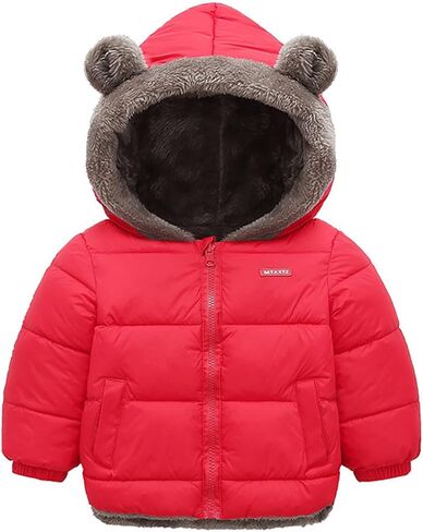 Little Girls Boys Winter Warm quilted Jacket Down Puffer Thick Fleece Coat Outwear in Saudi Arabia