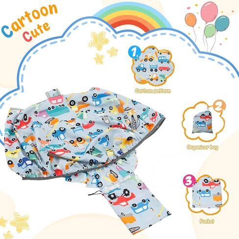 Portable Shopping Cart Cover, High Chair Cover, Cart Cover for Babies, Kids& Toddlers, Portable 2-in-1 Design, Soft Padded Grocery Cart Cover for Baby Boy Girl (Car) in Saudi Arabia