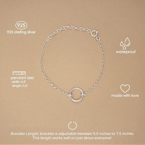 Rappel Sterling Silver Anchor Bracelet For Women, Inspirational Bracelets for Women, Motivational Gifts She Will Never Forget in Kuwait