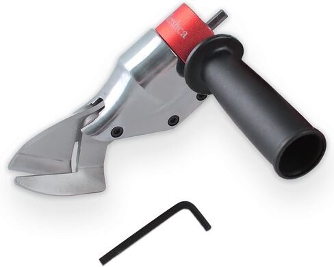 Professional Sheet Metal Cutter Drill Attachment, Heavy Duty Metal Shear Attachment with 360° Pivoting Handle, Power Tool Accessory for Curved & Straight Cutting on Steel, Aluminum & Iron- R in Saudi Arabia