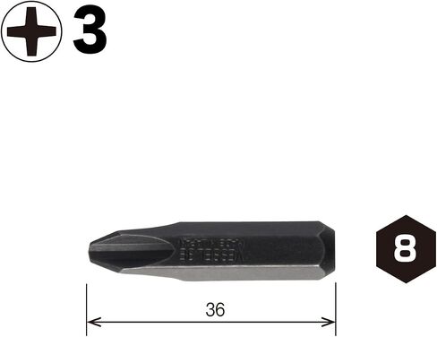 Vessel Impact Driver Bit C51 +2 x 36 mm Hardness G Set of 10 Manual Tools ZP in Saudi Arabia