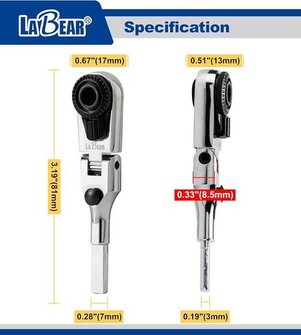 Hex End EDC Socket Ratchet Wrench with Bit adapter, Accessary for Multitools with 1/4" Hex Bits Adapters in Saudi Arabia