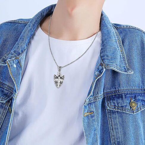 Men's Arrowhead Necklace Sterling Silver Arrowhead Pendant Arrowhead Cross Pendant Vintage Deep Oxide Arrowhead Pendant for Women Men's Jewelry Gift in Saudi Arabia