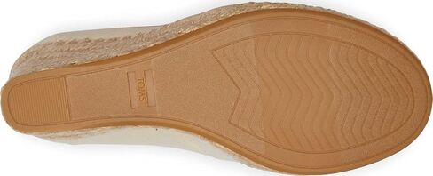 TOMS Womens Michelle Espadrille Peep Toe Pumps Dress Casual Casual High Heel 3" & Up - White in Saudi Arabia