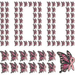10 Pack Pink Ribbon Breast Cancer Awareness Lapel Pin Two Color Bundle (10 PACK) in Kuwait