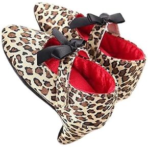 Newborn Baby Girls Princess Shoes Bowknot Soft Sole Crib Shoes with High Heels First Walkers