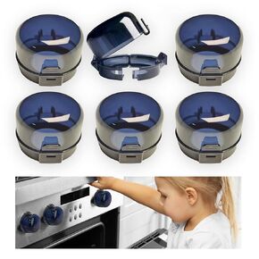 6 Pack Stove Knob Safety Covers Oven Knob Covers for Child Safety Gas Stove Knob Locks with Strong Adhesive Double-Sided Tape