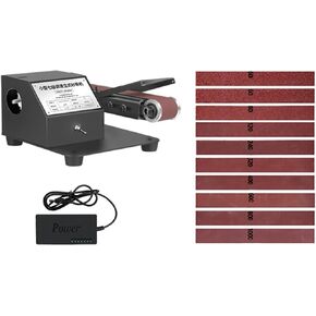 Grinder，250W Vertical & Horizontal Mini Belt Sander Electric Sanding Polishing Grinding Machine Grinding Sander Grinder Small Sand-belt Machine 7 Speed Regulation (Size : US+Type 2)