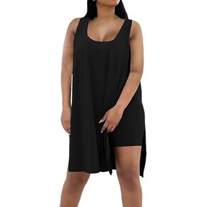 2 Piece Sets for Women Summer Shorts Set Crewneck Sleeveless Casual Comfort Pockets Loungewear Outfits Clothing