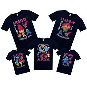 Trolls birthday shirt, Trolls Poppy Branch birthday tshirt, Trolls theme party shirts, Trolls family shirts, Trolls matching shirts
