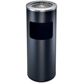 Stainless Steel Cigarette Butt Receptacle Ashtray, Vertical Trash Can for Outdoor & Indoor Use, Office, Elevator, Patio, Corridor, Rust-Resistant, Easy to Clean