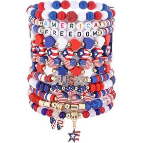 Cooluckday Christmas Bracelets Women Fall Thanksgiving Bracelets Breast Cancer Bracelets Holiday Bracelet Set Friendship Bracelet Jewelry Gifts for Women Girls