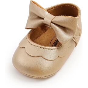 TN TANGNEST Baby Girls Mary Jane Flats Soft Sole Non Slip for Toddler First Walkers Bowknot Princess Dress Shoes