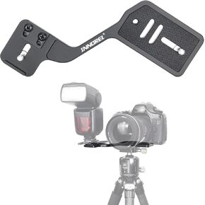 INNOREL Camera Flashlight Tripod Bracket Professional Multi-Functional Portable Universal Aluminum Bracket with Dual 1/4" Screw Mount Holder for DSLR Camera Stand Shooting LED Light Stand Microphone
