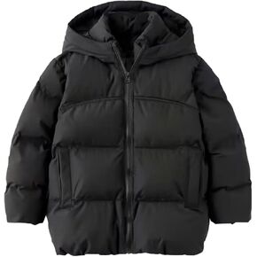 Boys Girls Winter Coats Thicken Warm Hooded Puffer Padded Jackets Kids Mid Long Down Coat Zip Windbreaker