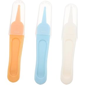 Kisangel 3Pcs Cleaning Clip Safe Nose Tweezers for Ear Navel Nasal Easy to Use Forceps Essential for Parents