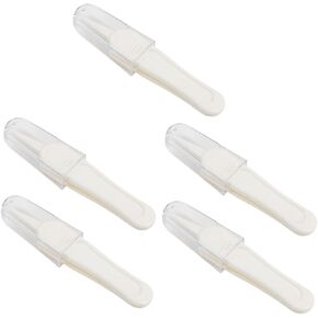 5Pcs Nose Cleaning Tweezers Safe Versatile Booger Clips for Ear Navel and Eye Care Rounded Tips for Gentle Cleaning Convenient Storage Cover Included
