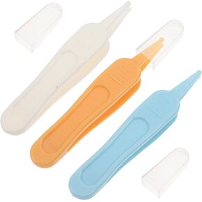 3pcs Cleaning Tweezer Safe Ear Nose Navel Clips for Boy Girl Durable Material Design for Dirt Removal for Boys