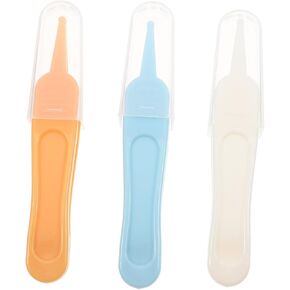 Kisangel 3pcs Safety Tweezers Ear Nose and Navel Cleaning Clips for Boy Girl Durable Material Easy to Use Design for Removing Dirt and Debris