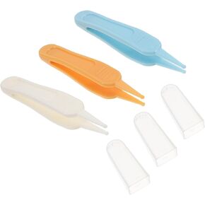 BESPORTBLE 3Pcs Nose Cleaning Tweezers Safe Design Ear Nose Navel Cleaning Tool for Boy Girl Includes and Colors for Gentle Dirt Removal