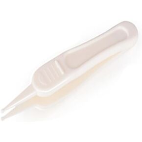 BESPORTBLE 2Pcs Safe Nose Clip Tweezers Ear and Nose Cleaner for Tool for Navel and Care Includes Storage Case White