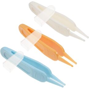 3pcs Nose Tweezers Cleaning Clips Safe and Durable Ear Nose and Navel Cleaners for Boy Girl Easy to Use with Grooved Design for Gentle Cleaning