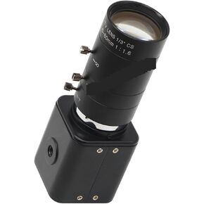 Professional Microscope Lens, 2.0MP HD 1080p Video Live Stream Camera with 6-60mm 1/3" CS Mount Lens CCTV IR F1.6 Manual Iris Zoom Lens for Live Broadcast Easy to Use and Setup (Ca