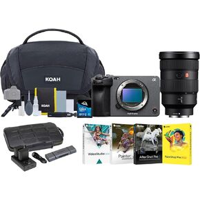 Sony FX3 Full-Frame Cinema Camera with 24-70mm f/2.8 GM Bundle with (2-Pack) Batteries, Memory Card, 4 Softwares, Bag with Cleaning Kit and Card Reader